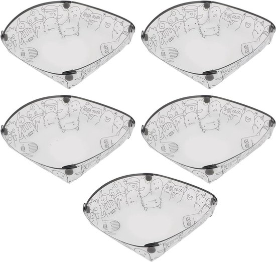 Opvouwbare Borden - Kampeerkommen Reiskommen - Buiten Eten - Compact Vouwbaar Ontwerp - 20 cm Diameter - Wit