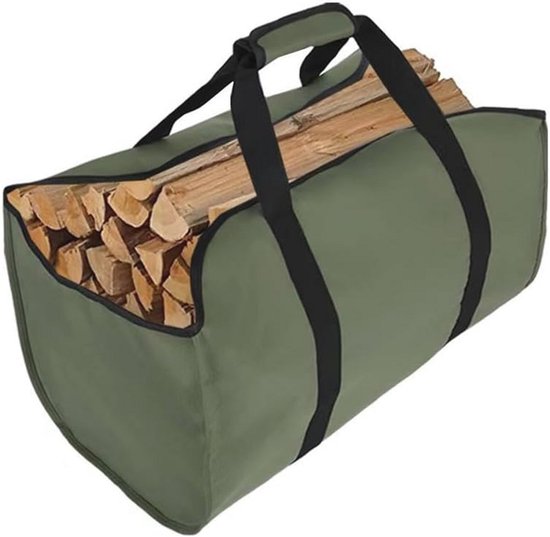 Opvouwbare Brandhout Tas - Waterbestendige Canvas Logdrager voor Open Haard en Camping