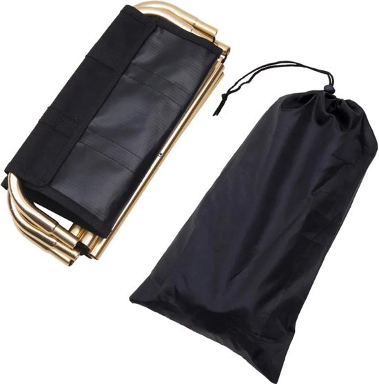 Opvouwbare buitenstoel, aluminium opvouwbare campingstoel, compacte campingstoel (22 x 25 x 27,5 cm)