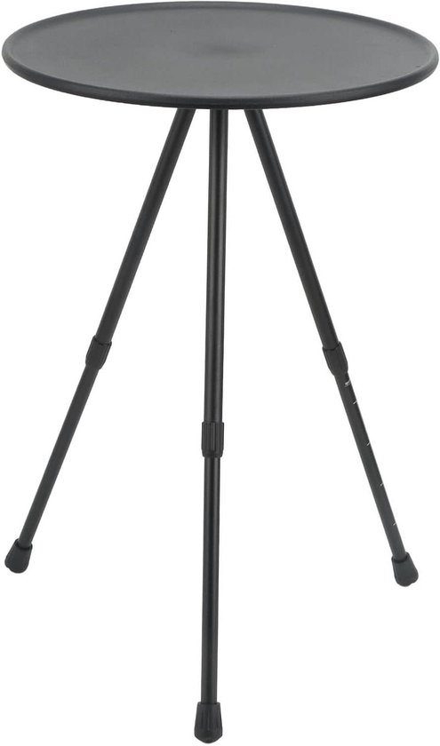 Opvouwbare Camping Tafel - Klaptafel Buiten - Picknicken en Kamperen - Lichtgewicht Aluminium - 37 cm Diameter - Mat Zwart
