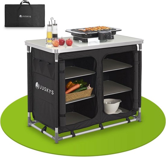 Opvouwbare Campingkeuken met Kast en Werkblad - Waterbestendig Outdoor Kookunit