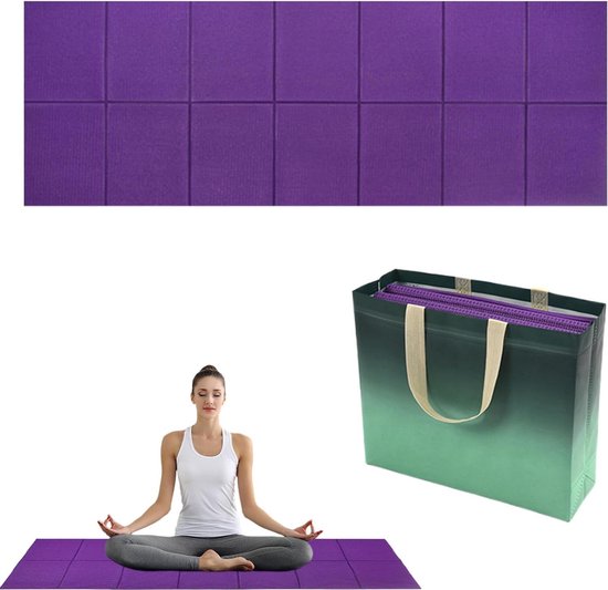 Opvouwbare Campingmat - Fitness Mat Yoga - Outdoor Activiteiten - Antislip Textuur - 173 x 61 cm - Paars