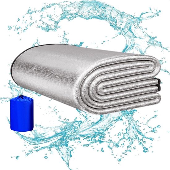 Opvouwbare Campingmat - Isolatiemat Kamperen - Buiten Ontspannen - Warmte Reflecterende Folie - 240 x 240 cm - Zilver