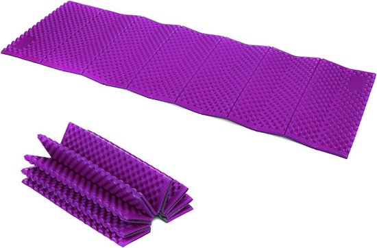 Opvouwbare Campingmat - Schuimrubberen Isomat - Outdoor Kamperen - Lichtgewicht Schuim - 190 x 57 x 2 cm - Paars van Merkloos