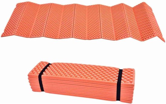 Opvouwbare Campingmat - Slaapmat Outdoor - Kamperen en Wandelen - Innovatieve Eicelvorm - 185 x 55 cm - Oranje