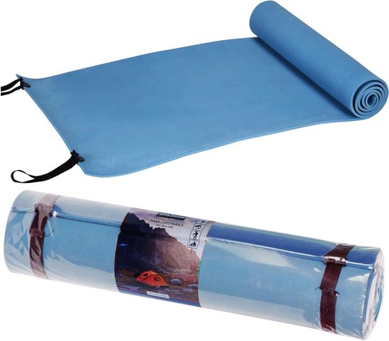 Opvouwbare Campingmat - Wandelmat Slaapmat - Kamperen en Wandelen - Lichtgewicht en Compact - 180 x 50 cm - Blauw van Merkloos