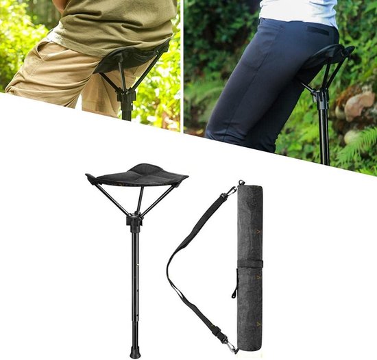 Opvouwbare Campingstoel - Telescopische Klapstoel voor Kamperen en Vissen van Merkloos