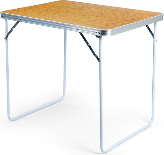Opvouwbare Campingtafel 80x60x70,5 cm - Inklapbare Kampeertafel - Vouwtafel - Klaptafel - Opvouwbaar van Bo-Camp