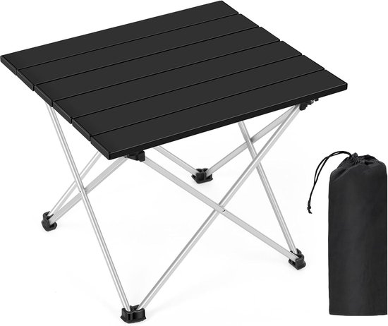 Opvouwbare Campingtafel Aluminium - Lichtgewicht Klaptafel voor Camping, Picknick & BBQ - Draagbare Outdoor Tafel - Compacte Kampeertafel met Draagtas - Waterbestendig - Strandtafel, Vistafel & Balkontafel