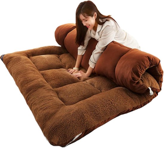 Opvouwbare Dikke Futon Matras 120 x 200 cm - Zacht en Comfortabel voor Slaapzaal, Hotel, en Meer