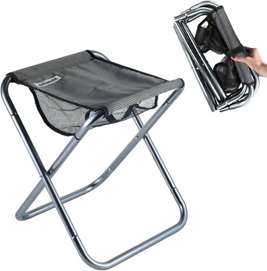 Opvouwbare draagbare kruk - lichtgewicht campingstoel voor outdoor activiteiten Telescopic Stool van Merkloos