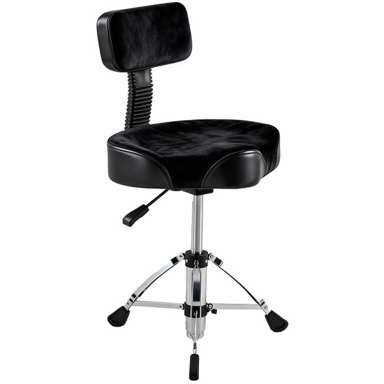 Opvouwbare Drumstoel met Rugleuning en 360° Rotatie