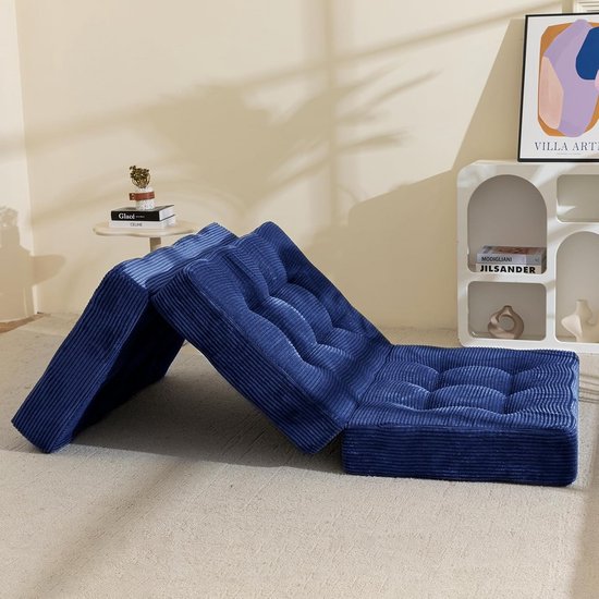 Opvouwbare Eenpersoons Matras 75x195 cm - 15cm Dikke Schuim Matras als Logeerbed of Futon van Merkloos