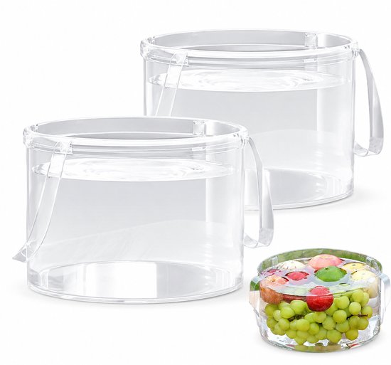 Opvouwbare Emmer Transparante | Ruimtebesparende Vouwemmer voor Kamperen & Tuinieren | Ook als Koelbak voor Fruit & Drinken | Waterdicht & Stevig | Met Handvatten | Voor Schoonmaken, Vissen, Keuken & Badkamer | Lichtgewicht & Draagbaar | Maat L