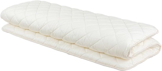 Opvouwbare en Draagbare Japanse Shikibuton Futonmatras - Wit - Queen van Merkloos