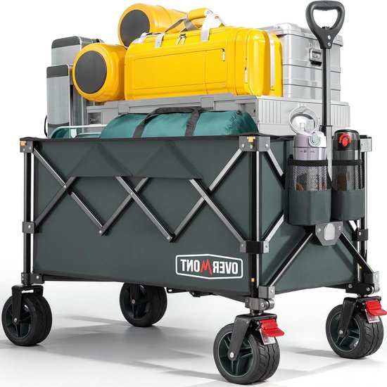 Opvouwbare festivaltrolley - 150 kg capaciteit met verstelbare handgreep van Merkloos