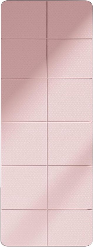 Opvouwbare Fitnessmat - Trainingsmat Yoga - Thuis Sporten - Vochtwerend Materiaal - 183x61 cm - Roze