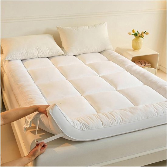 Opvouwbare Futon Matras - Vloerbedding Tatami - Comfortabel Slapen - Ademend en Zacht - 150x200cm - Naturel