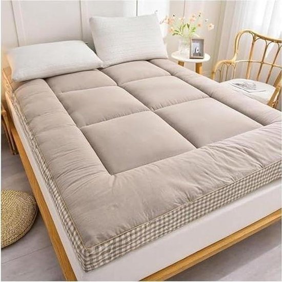 Opvouwbare futonmatras - Draagbaar oprolbaar bed - Comfortabel slapen - Ruimtebesparend ontwerp - 90 x 200 cm - Zacht