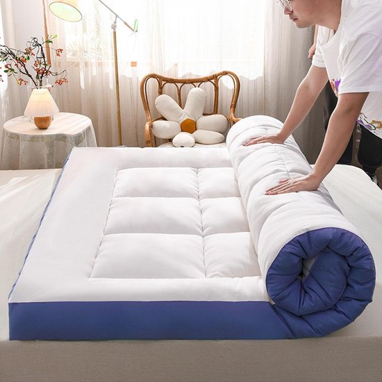 Opvouwbare futonmatras - Extra dik slaapkussen - Comfortabel slapen - Ademend en ondersteunend - 180 x 200 cm