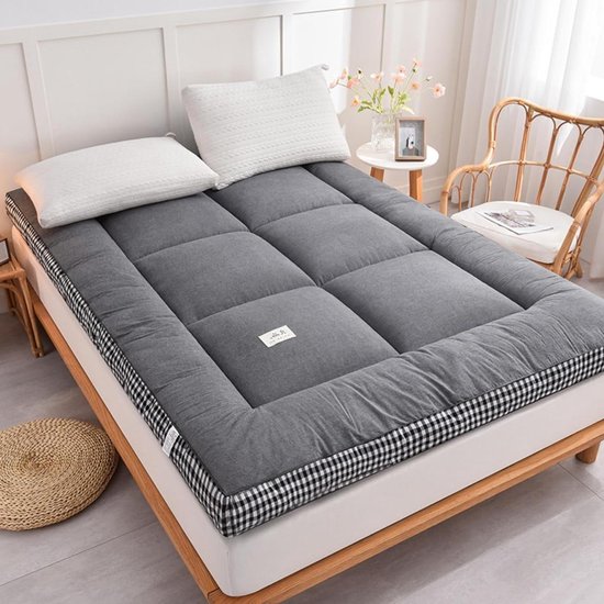 Opvouwbare Futonmatras - Gastentopper Vloerbed - Comfortabel Slapen - Drukverlagend Ademend - 100x200 cm - Blauw