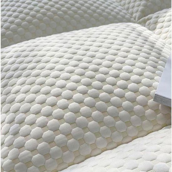 Opvouwbare Futonmatras - Logeerbed Vloermatras - Ruimtebesparend Slapen - Extra Dik Comfort - 90 x 200 cm - Wit
