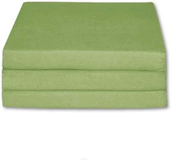 Opvouwbare Gastenmatras 1-Persoons - Comfortabel Slaapmatras voor Logeerpartijen en Camping - Lichtgroen van Merkloos