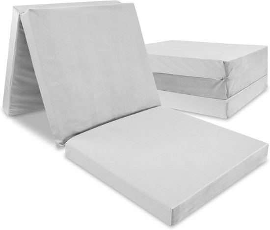 Opvouwbare Gastenmatras 195 x 65 cm - Comfortabele Vloermatras Met Afneembare Ecologische Hoes van Unipuf