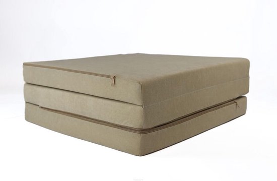 Opvouwbare Gastenmatras 195x80x9 cm - Ruimtebesparende Slaapmatras voor Thuis & Onderweg van EvergreenWeb
