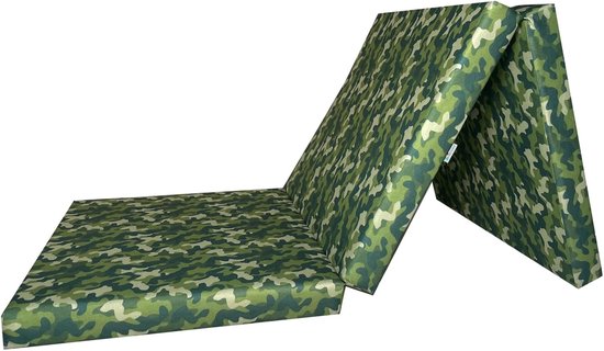 Opvouwbare Gastenmatras 3-Delig 195x60x9 cm - Comfortabel Schuimmatras voor Camping en Reizen van Merkloos