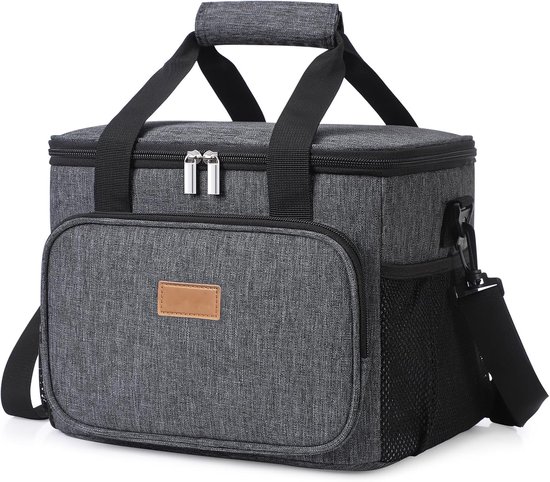 Opvouwbare geïsoleerde koeltas, 15 liter, donkergrijs - Ideaal voor lunch, picknick, werk en reizen van RALA