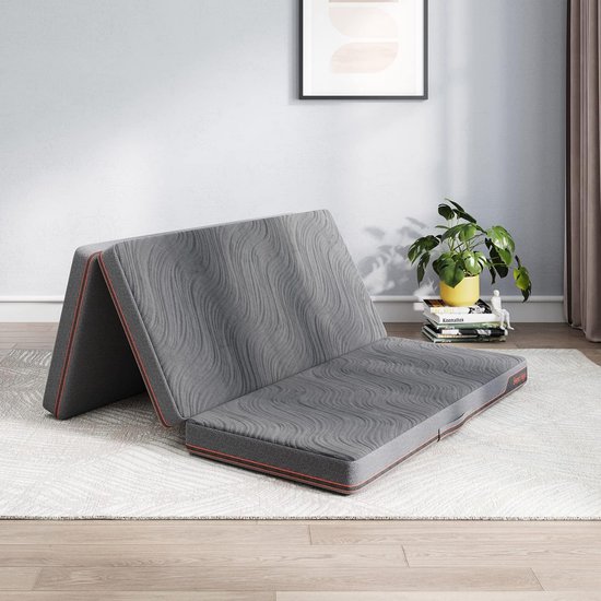 Opvouwbare Gel Schuim Matras voor Drukverlichting 90x200x10 cm van Merkloos