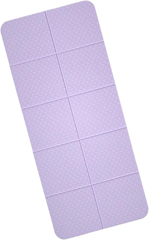 Opvouwbare Gym Mat - Pilates Oefenmat - Thuis Fitness - Dubbelzijdige Antislip - 183 x 80 cm - Paars
