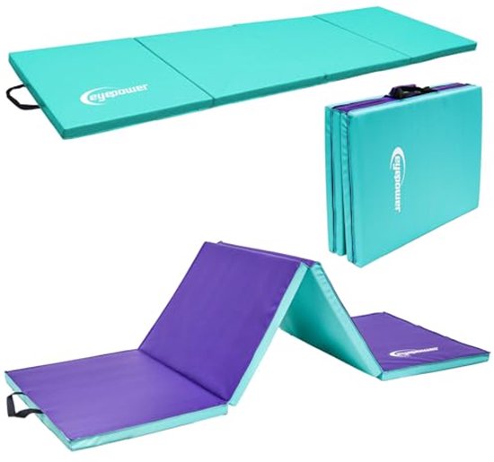 Opvouwbare Gymnastiekmat 180x60 cm - Zachte Trainingsmat voor Kinderen - Dikke 5 cm Fitnessmat voor Yoga, Pilates en Judo van Athletis