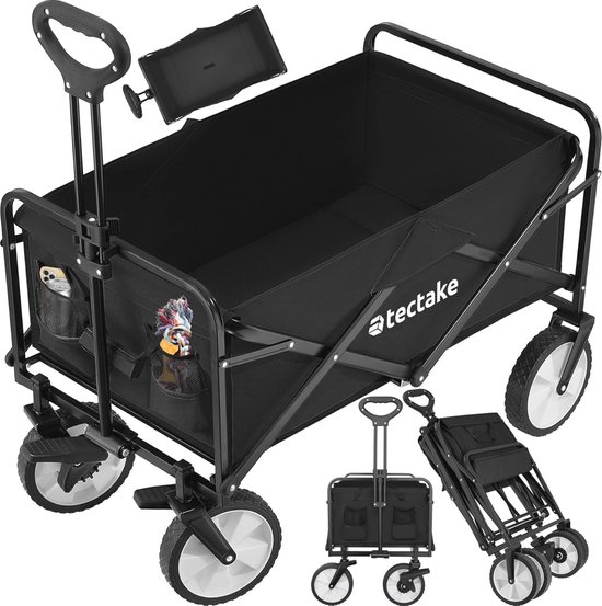 Opvouwbare handkar met tas - Transportwagen voor strand en tuin - Draagvermogen tot 80kg - Lichtgewicht en praktisch van MaxxGarden