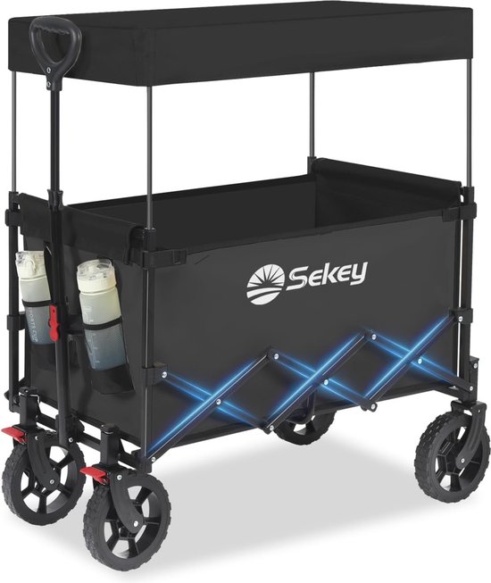 Opvouwbare Handkar voor Kinderen met Dak | 150L 150KG | Ideaal voor Strand, Kamperen en Excursies van Impact Items