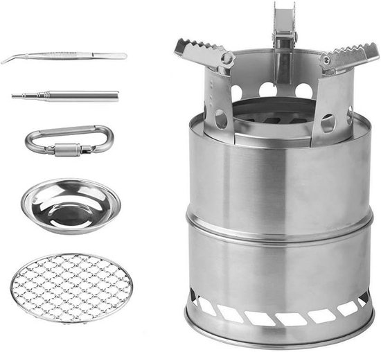 Opvouwbare Houtkachel voor Camping en Outdoor Activiteiten - Duurzaam en Lichtgewicht Kookapparaat van Merkloos