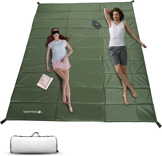 Opvouwbare Isomat - Campingmatras Slaapmat - Kamperen Buiten - Waterdicht Vuilafstotend - 210 x 175 cm - Groen
