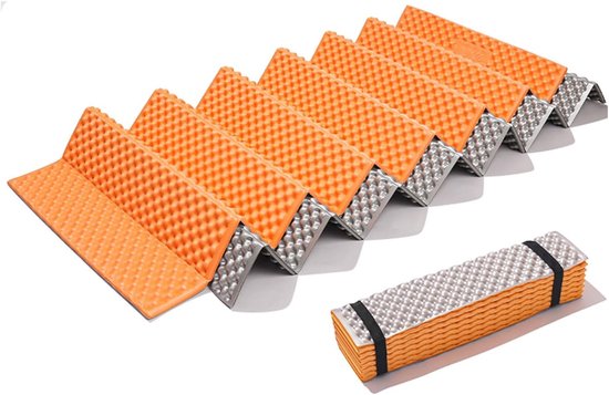 Opvouwbare Kampeermat - Schuim Slaapmatje - Buiten Kamperen - Vochtwerend Schuim - 185 x 56 cm - Oranje