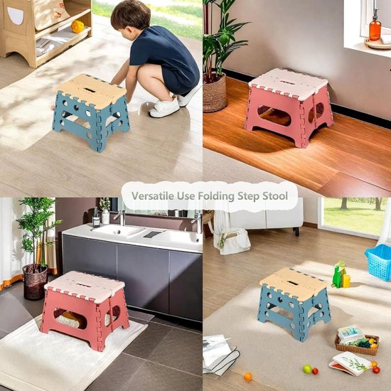 Opvouwbare keukenkruk klaptrap bad-kruk inklapbaar - tuin klapstoel kindervoetenbank wastafel - kinderen en volwassenen van Merkloos