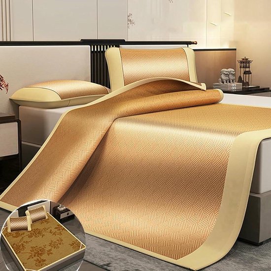 Opvouwbare Koelmat - Bamboe Mat - Zomercomfort - Dubbelzijdig - 120x195CM - Niet gespecificeerd