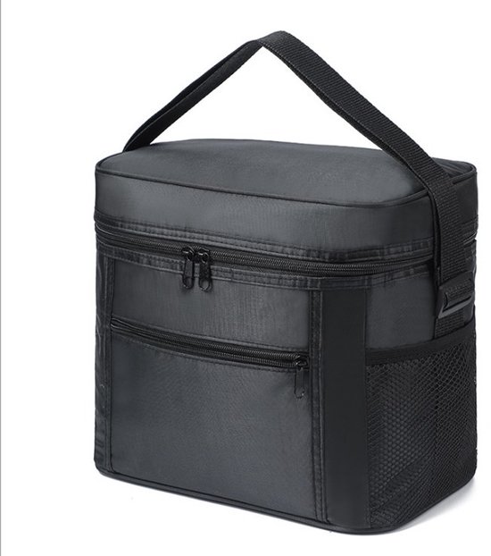 Opvouwbare koeltas - 10L koeltas - Kleine geïsoleerde tas - Picknicktas - Perfect als picknickkoeler - Lunchtas - Auto, Buiten, Wandelen, Kamperen (Zwart) van Merkloos