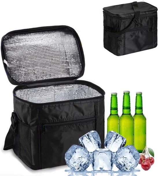 Opvouwbare koeltas - 10L picknicktas - koeltas - geïsoleerde tas - geïsoleerde lunchtas - ijszak - lunchtas - picknickkoeler - geschikt voor buitenreizen, picknick, kamperen - 27x17x24CM van Onbekend
