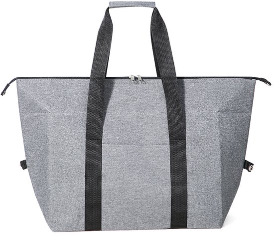 Opvouwbare Koeltas - Geïsoleerde Tas - Grote Capaciteit van 20 Liter - Aluminiumfolie Geïsoleerde Lunchboxtas - Houdt Voedsel Vers en Koel - Ideaal voor Kamperen en Picknicken - Grijs - ANMI van Merkloos