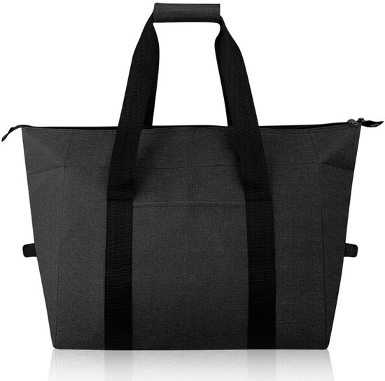 Opvouwbare Koeltas - Geïsoleerde Tas - Grote Capaciteit van 20 Liter - Aluminiumfolie Geïsoleerde Lunchboxtas - Houdt Voedsel Vers en Koel - Ideaal voor Kamperen en Picknicken - Zwart - ANMI van Merkloos
