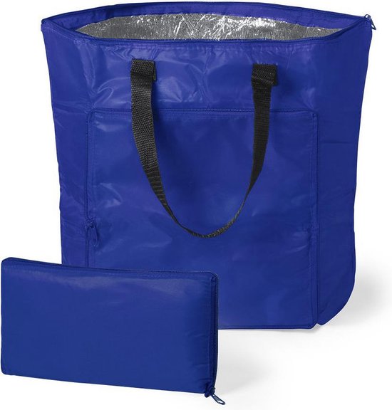 Opvouwbare koeltas - lunchtas - koeltas lunch - blauw van Merkloos