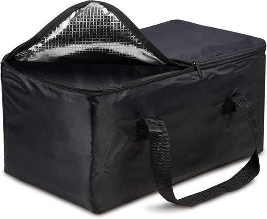 Opvouwbare Koeltas met Koelelement - Zwart 37x19x20cm van Merkloos