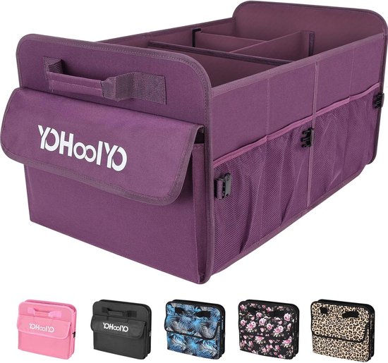 Opvouwbare kofferbaktas, 72 liter, ondersteunt 36 kg, 600D Oxford-weefsel, waterdicht, antislip, met handgrepen, paars, 60 x 37 x 32,5 cm van Amazon Basics