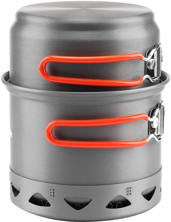 Opvouwbare kookset voor backpacken, 268 gram, met warmtewisselaar