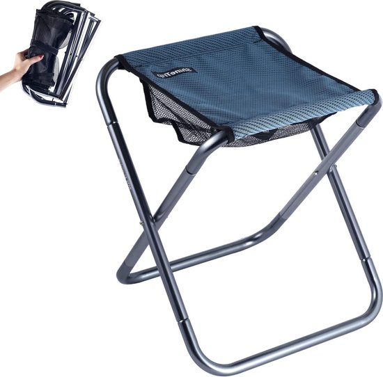 Opvouwbare kruk campingkruk lichtgewicht inklapbaar viskruk picknick wandelen reizen (blauw 36 x 33 x 40 cm) met 2 populaire zoekwoorden pop up stool van Lumière.